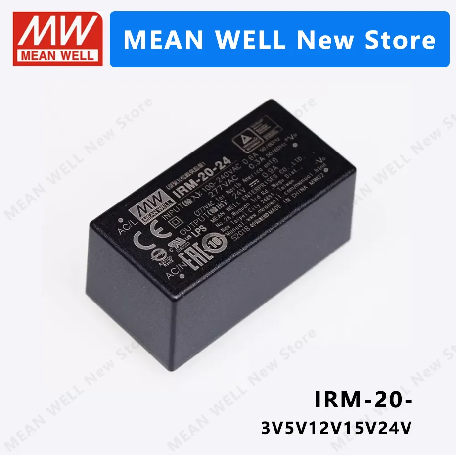 MEAN WELL IRM-20 IRM-20-3.3 IRM-20-5 IRM-20-12 IRM-20-15 IRM-20-24 MEANWELL IRM 20 20W  Power Supply