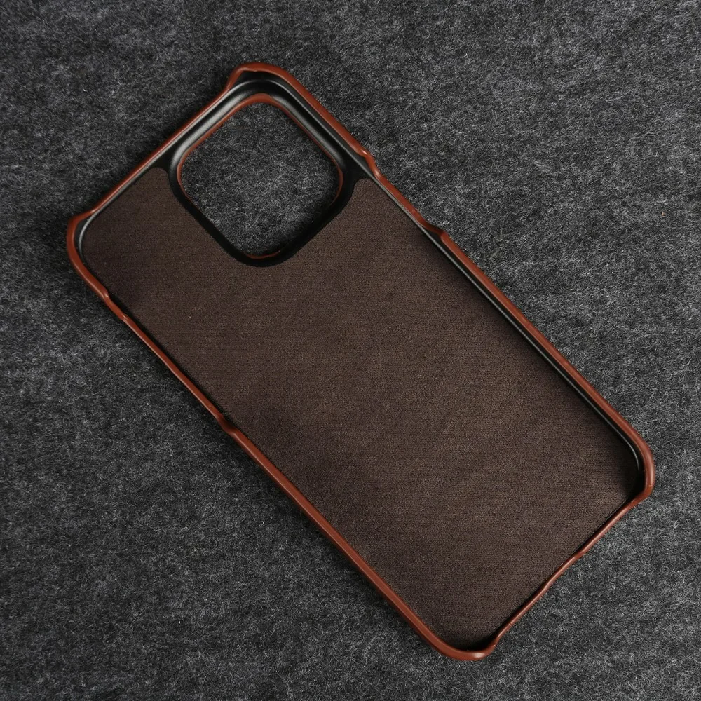 Business Genuine Leather Case for iPhone 15 Pro 14 13Pro Max 12 11 Magnetic Magsafe Premium Cowhide Phone Cover Coque