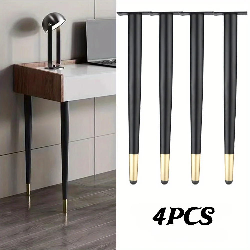 4pcs 72cm Straight cone chair brackets Table sofa legs chair brackets steel furniture foot beds chrome cabinets metal sofa legs