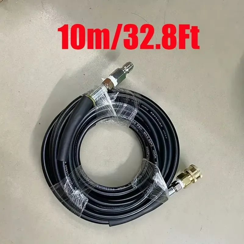 Kanalreinigungsset, 1600 PSI 1,45 m Düsen-Schlauch + 2,20 m 3/8 Schnellverbindungsschlauch für Hochdruckreiniger, Abflussreinigung & Autowäsche – Detail 3