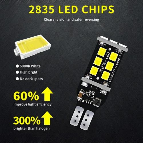 Imagen 2 del producto 2 uds luz LED de marcha atrás Blub lámpara de respaldo W16W T15 921 Canbus para Subaru Forester Legacy Outback Tribeca BRZ WRX STI XV Crosstrek