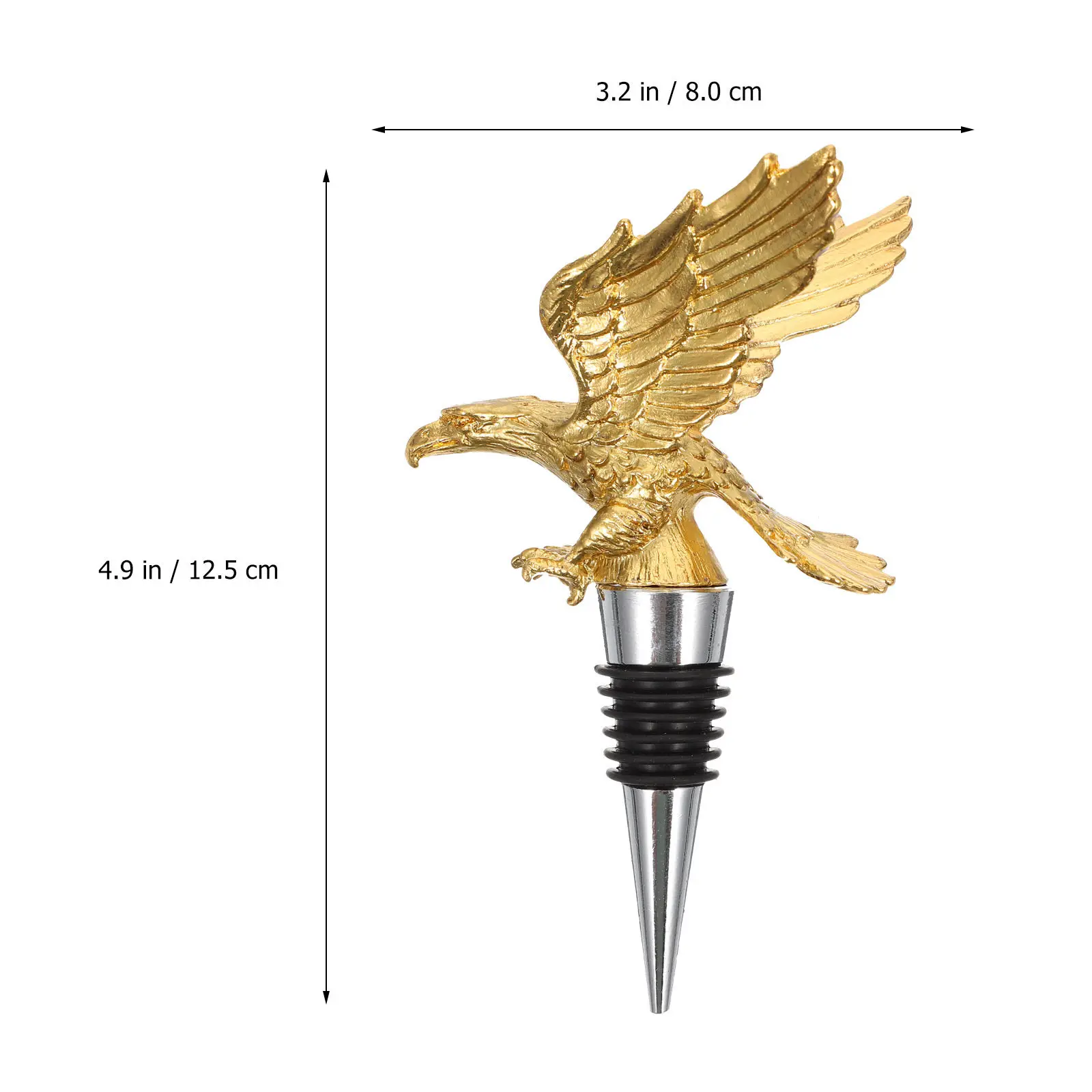 1Pcs Eagle Head Wine Stopper Zinc-Alloy Red Wine Bottle Sealing Plug Decorative Party Gift for Cocktail Bottles Golden