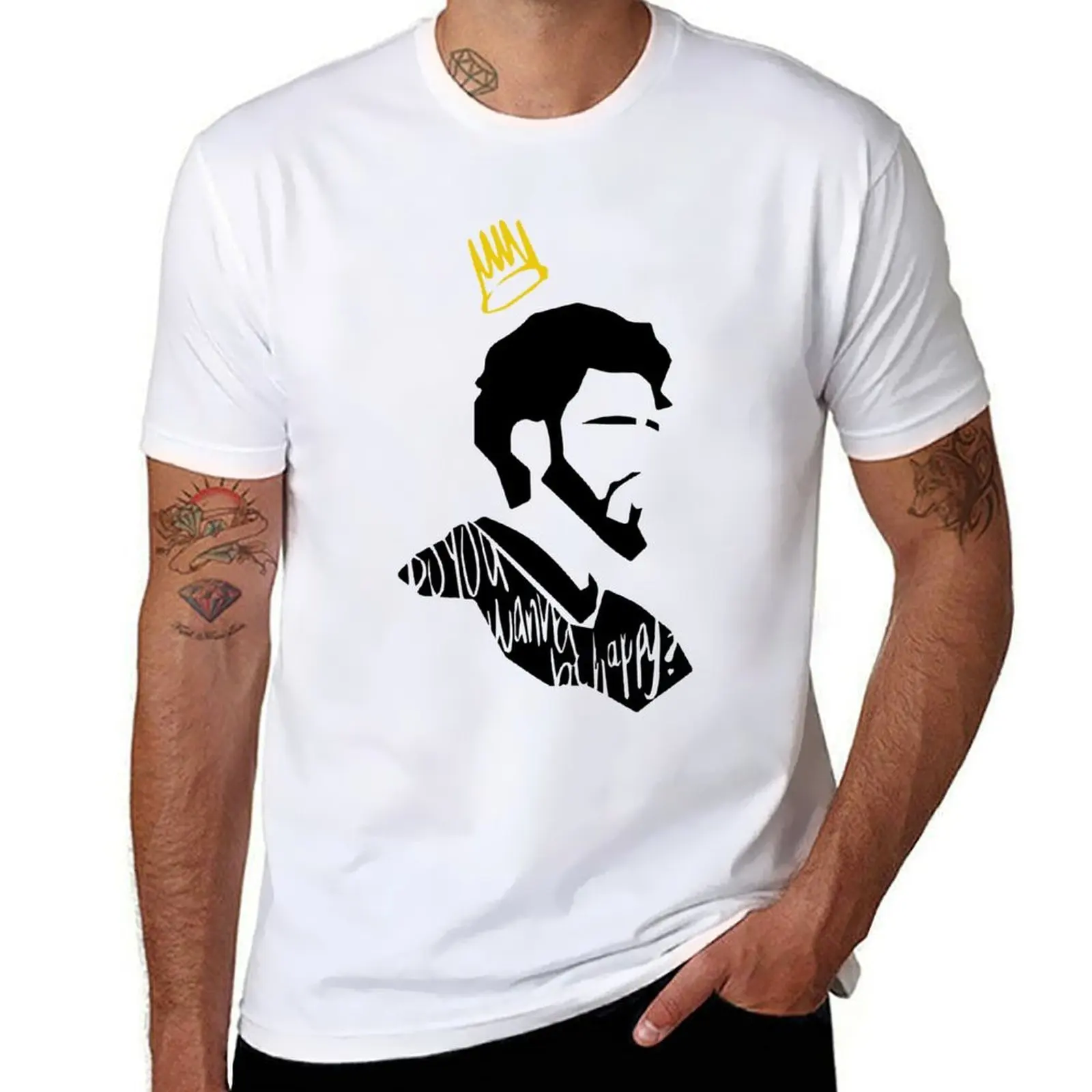 

Do you wanna be happy T-Shirt t shirt man casual t shirt man designer T-Shirt