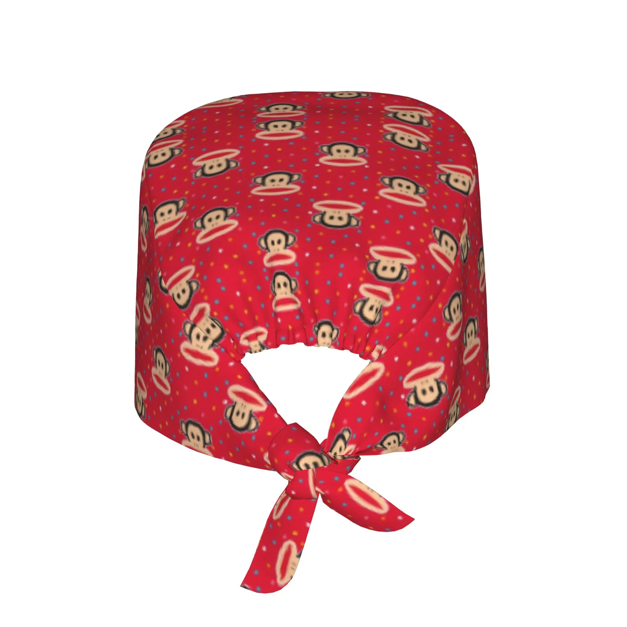 Funny Colourful Monkey Printed Working Hat Lovely Seamless Pattern  Surgical Hat Scrub Nursing Doctor Surgeon Cap for Nurse