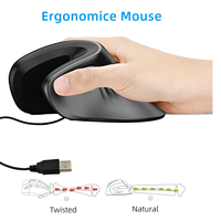 Ergonomic Wired 7200 DPI  Vertical Mouse Silent Wrist Healthy Mice Mause for Laptop Computer Office Work Gaming