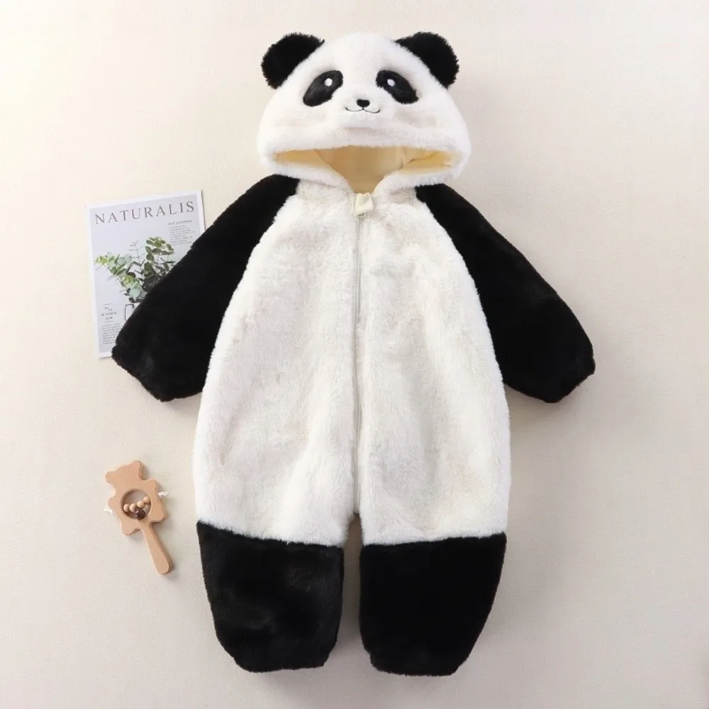 

Autumn Winter Baby Jumpsuits Nightgown Cute Animal Cartoon Hooded Infant Home Clothes Sleepwear Warm Toddler Outfit