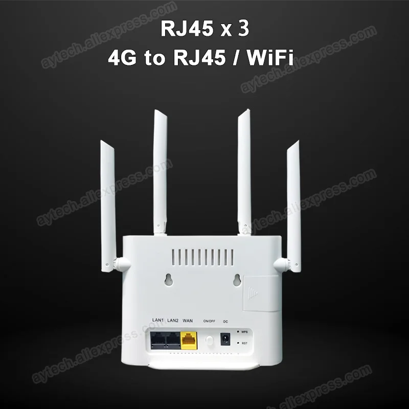 SIM 4G Wifi Router 4G Lte Cpe 300M CAT4 32 Wifi Người Dùng RJ45 WAN LAN Trong Nhà modem Không Dây Kích Dongle