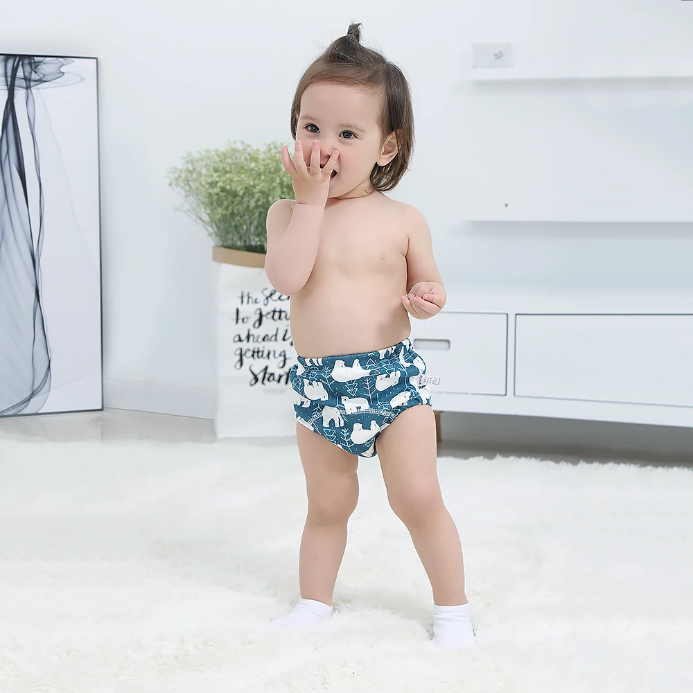 2Pcs/lot Baby Learning Pants Toilet Training Underwear Cotton Leak-proof Washable Gauze Learning Pants Diaper Pants
