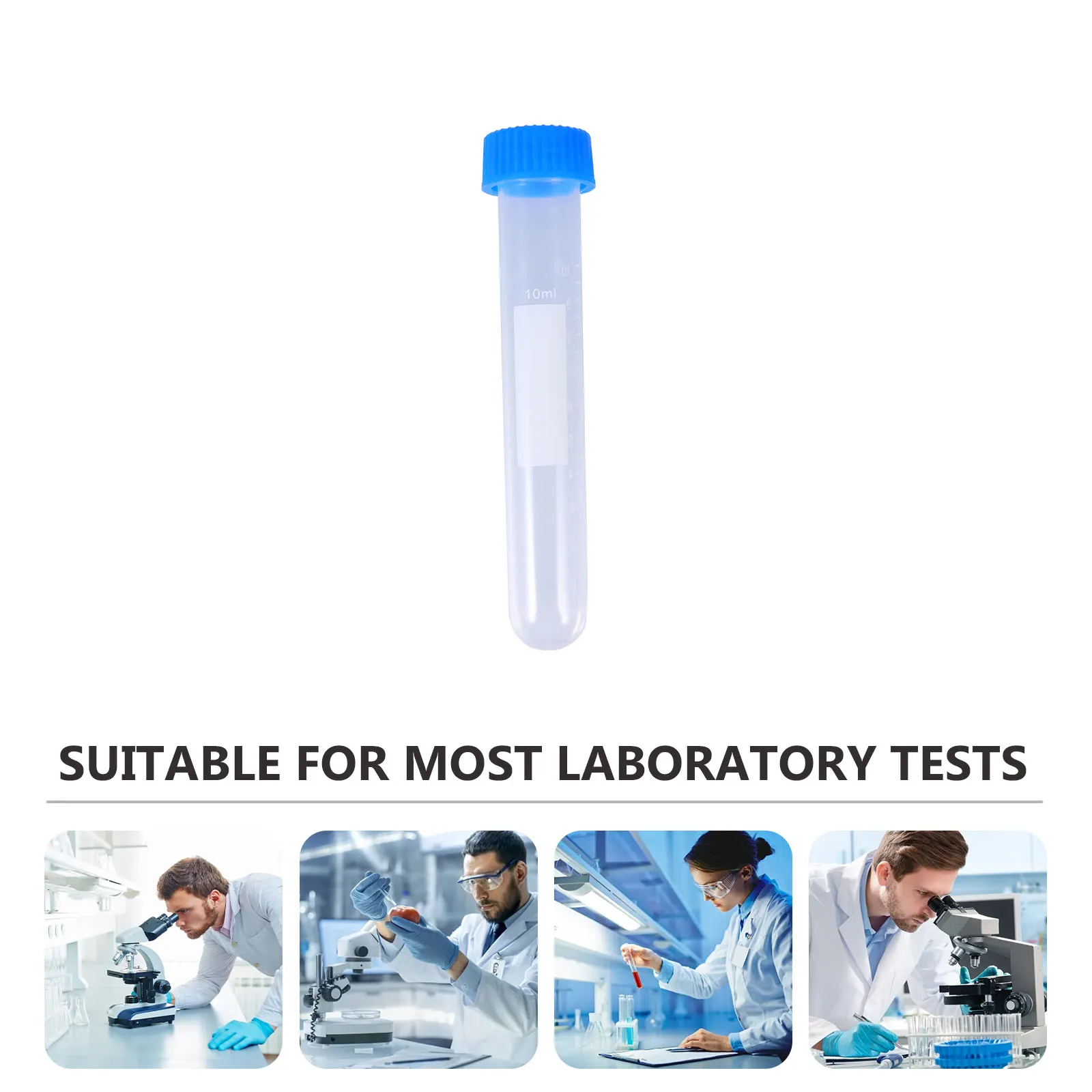 

100 Pcs Tube with Scale Test Centrifugal Experiment Plastic Tubes for Laboratory Science