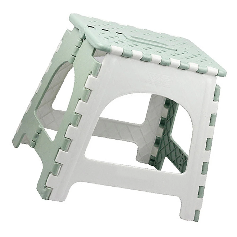 

Collapsible Plastic Folding Chair Lightweight Portable Outdoor Household Chair With Anti-Slip Pads For Travel Hiking Fishing