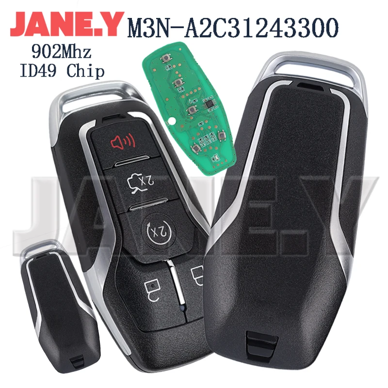 M3N-A2C31243300 Дистанционный ключ для Ford Edge Fusion Explorer Mustang 2013 2014 2015 2016 2017 902 МГц ID49 Чип Автомобильные ключи Брелок