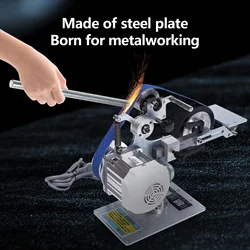 CNCEST Belt Sander W/ Brushless Motor, Bench Grinder Knife Sharpener W/ Large Table Polishing Sander 2 Sanding Ways