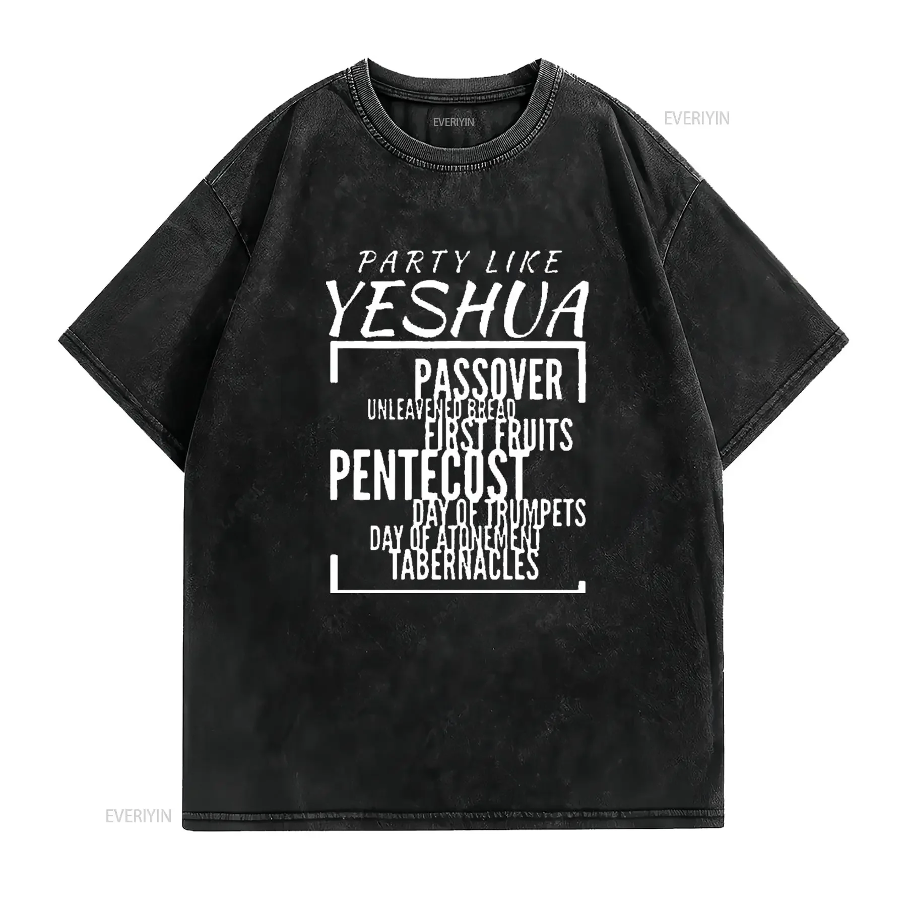 Mens Party Like Yeshua Feasts Of Lord Torah Observant Followers T Shirt White 4X Large vintage Washed Soft