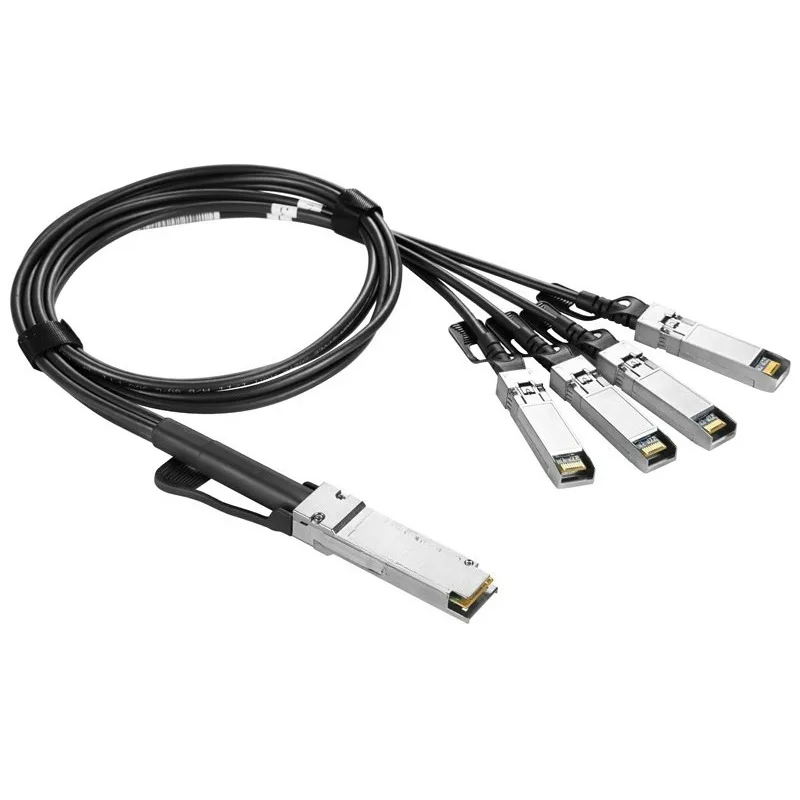 1.4m High Speed DAC Direct Attach Copper Cable QSFP To Quad SFP+ 10G 25G 40G 100G Data Center Cable