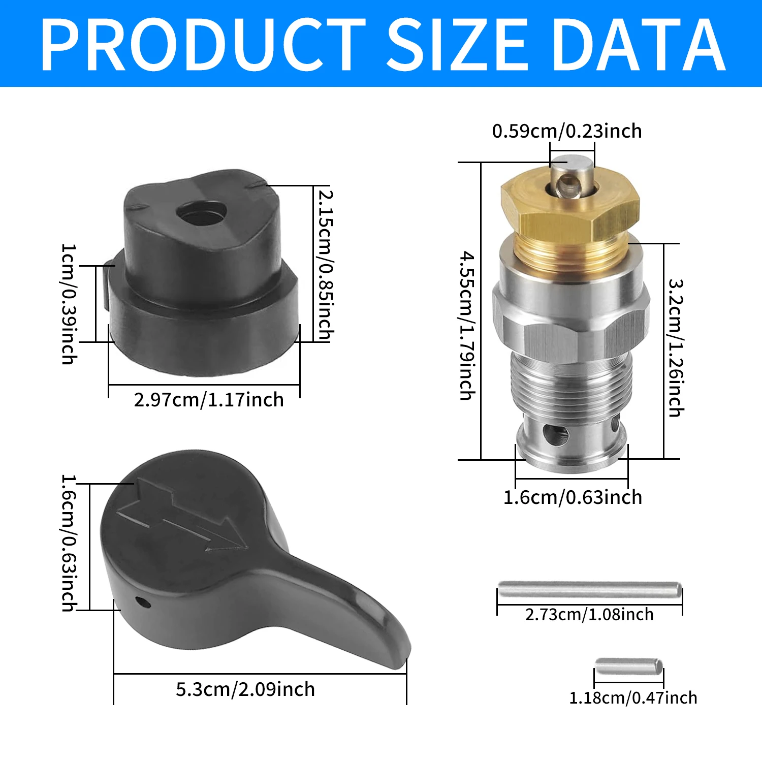 2Pcs Airless Paint Sprayer Return Valve Compatible with 230 390 395 490 495 595 3400, Prime Valve Replacement Kit with Handle
