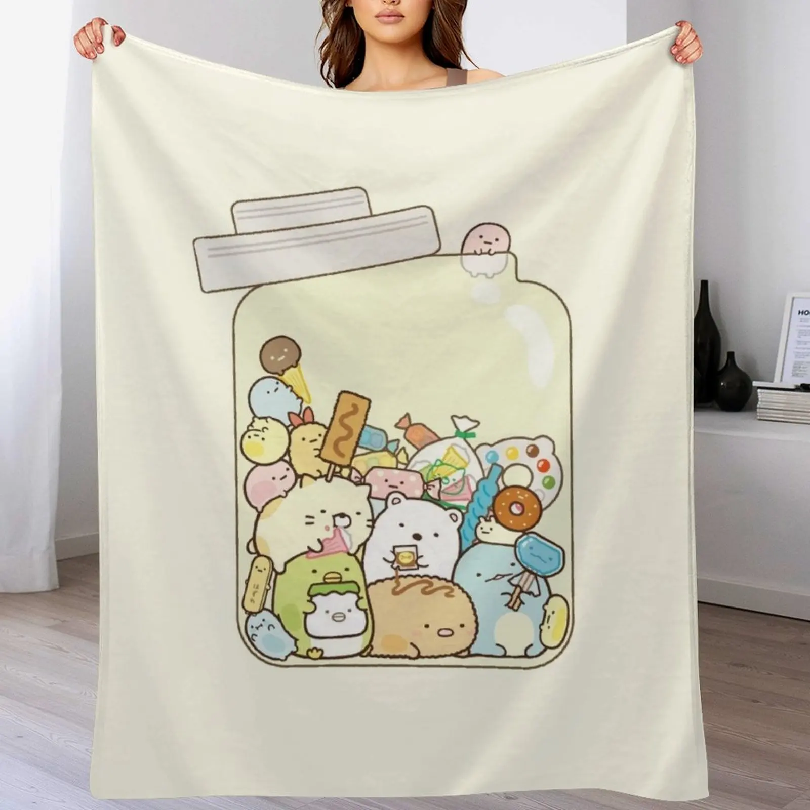 Sumikko Gurashi In a Jar Throw Blanket