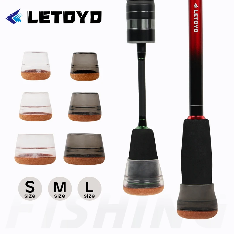 LETOYO felt Fishing Rod End Cap Silicone Fishing Rod Plug Tail Protector Fishing Accessories ice fishing rod spinning rod