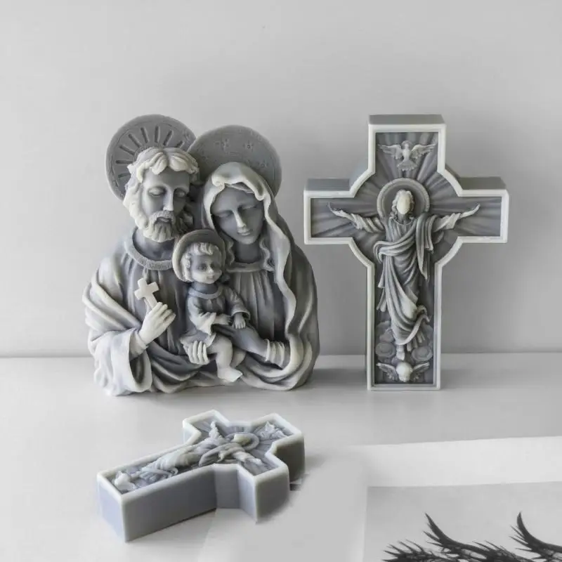 T21F Silicone Mold Religious Home Decors Molds Ornament Moulds for Crafting for Hobbyists and Decors Lover