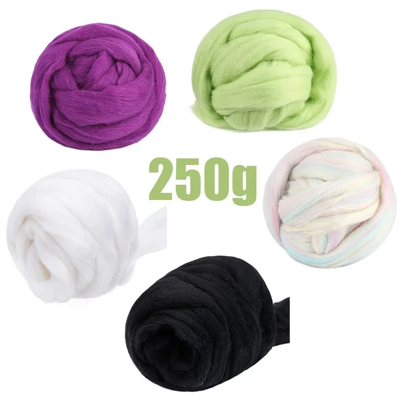 FELE لمجموعة التلبيد بالإبرة المتجول 250 جرام، صوف التلبيد بالإبرة، سطح الصوف المصبوغ يدويًا، صوف ميرينو المختلط من الصوف الطبيعي المتجول