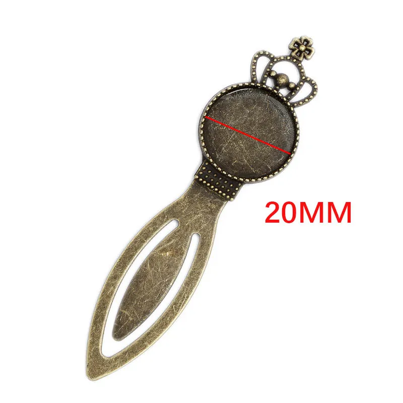 10 sztuk/partia Nowa Antyczna Podstawa Zakładki do Książki w Kształcie Sowy Pasująca do Kaboszonu 20mm Okrągła Szklana Oprawa do Zakładek Komponenty do Wyrobu Biżuterii A — zdjęcie 5