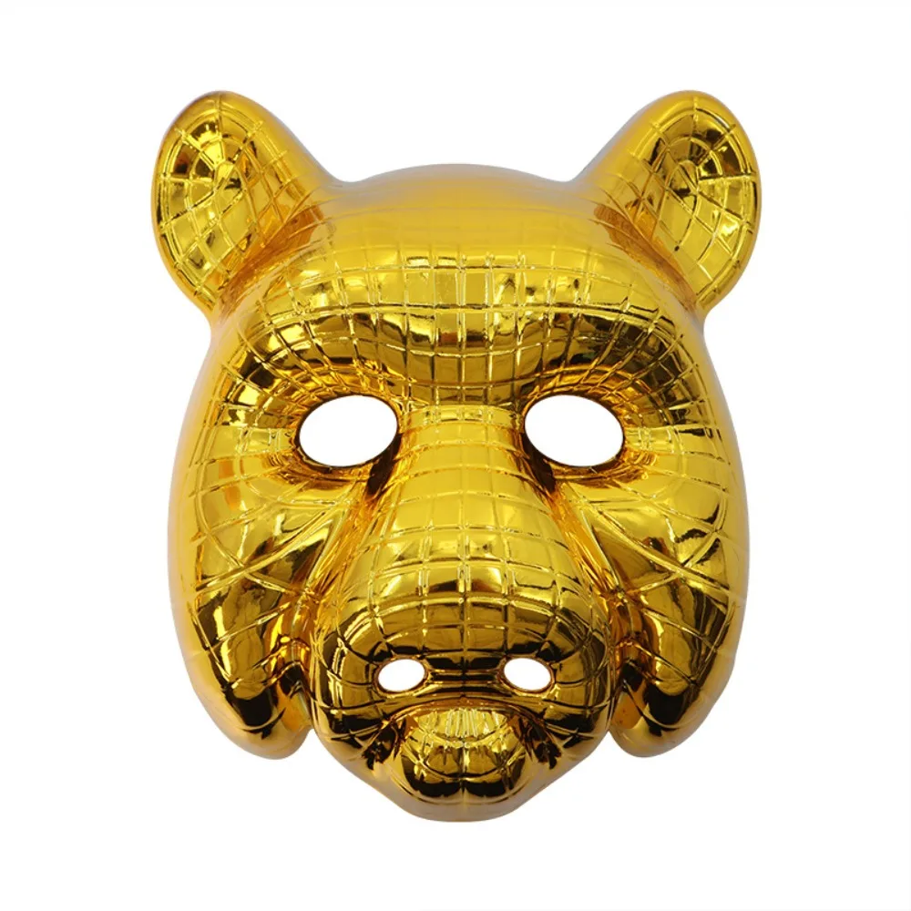 

Creative Golden Halloween Masks Elastic Rope Plastic Animal Mask Cartoon Cosplay Costume Full Face Mask Fans