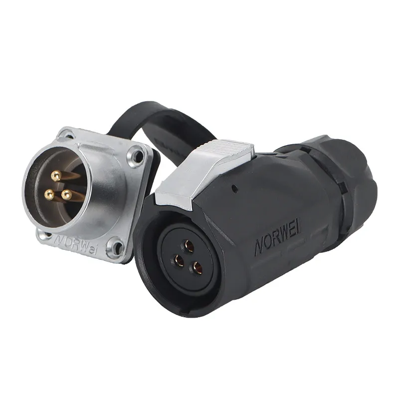 

NL20 welding free waterproof aviation plug connector fixed female seat high current high power 30A2 pin 3-hole 4P5 core