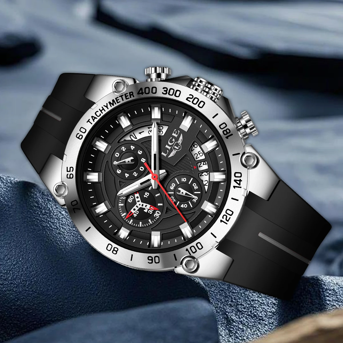 LIGE Luxury Men Watch Military Quartz Man Watches Waterproof Luminous Top Brand Watch for Men Date Chronograph Sport Wristwatch