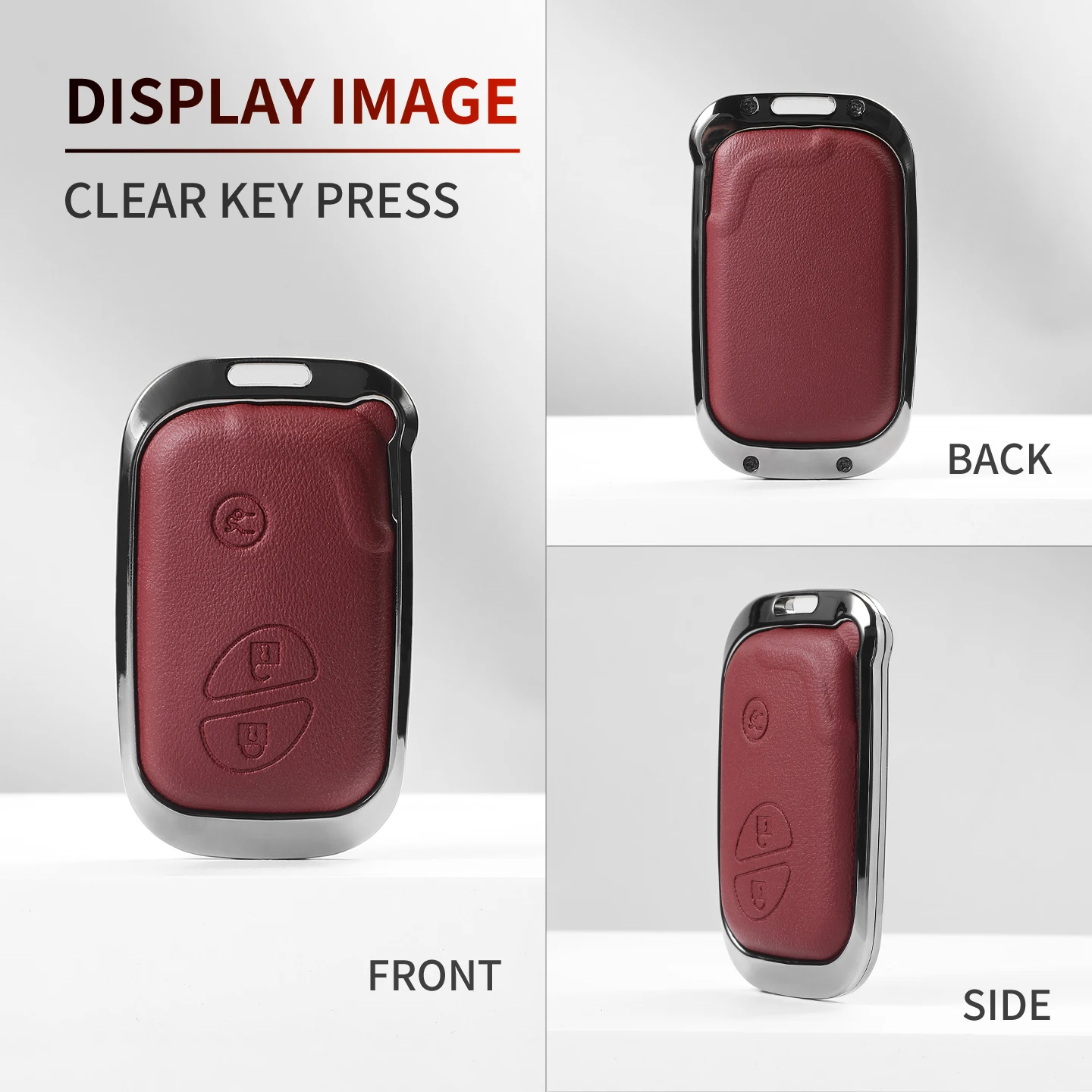 Leather Metal Car Key Case For CT200H GX400 GX460 IS250 IS300C RX270 ES240 ES350 LS460 GS300 450h 460h Garnish Accessories
