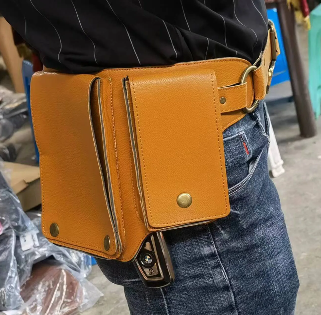 Marsupio Steampunk con cintura per fianchi per donna, uomo, viaggi all'aperto