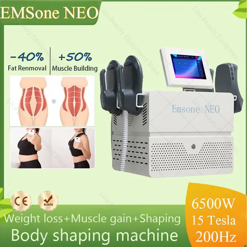 

Weight loss and slimming machine EMSone 6500W 200Hz fat burning RF electromagnetic muscle stimulator EMS body shaping machine