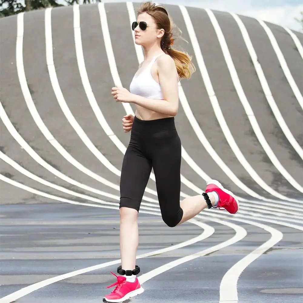 2pcs Durable Silicone Weight-bearing Bracelet Adjustable Wearable Wrist Ankle Weights Weight Gain Bracelet Fitness