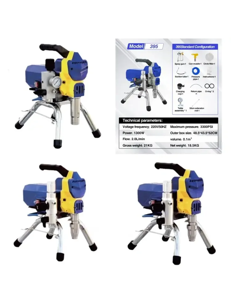 Electric Airless Paint Sprayer for DIY Grade for Professional Quality Spray Tips for Small Stand Sprayer for Home Improvement