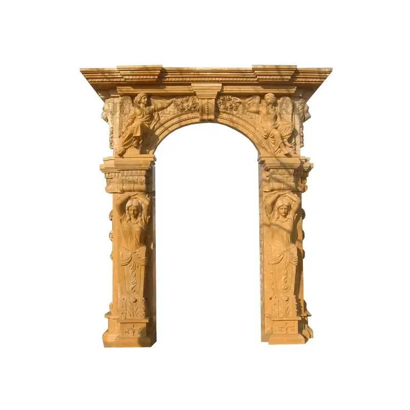 Hand Carved Marble Door Frame Exterior Decorative Surround Factory Price