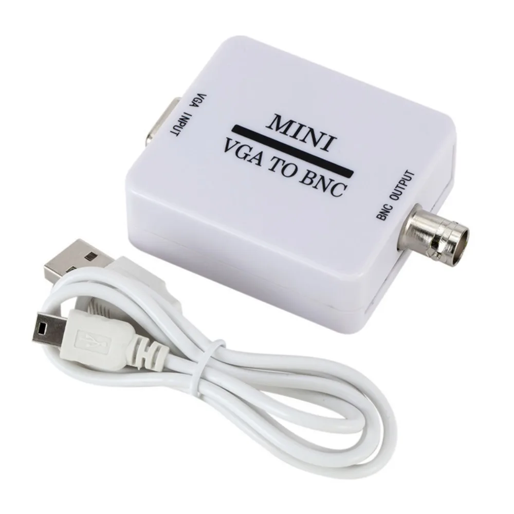 VGA To BNC Mini HD VGA To BNC Video Converter VGA Input Converter Box VGA To BNC Video Converter Box USB Cable BNC Output