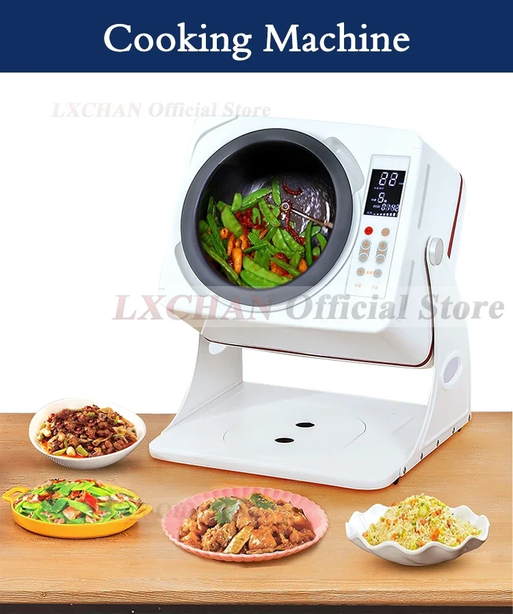 

HomeWise Automatic Cooking Machine Smart Touch Screen Panel Set Time Temperature 6L Non-stick Wok Efficient Cooking Robot