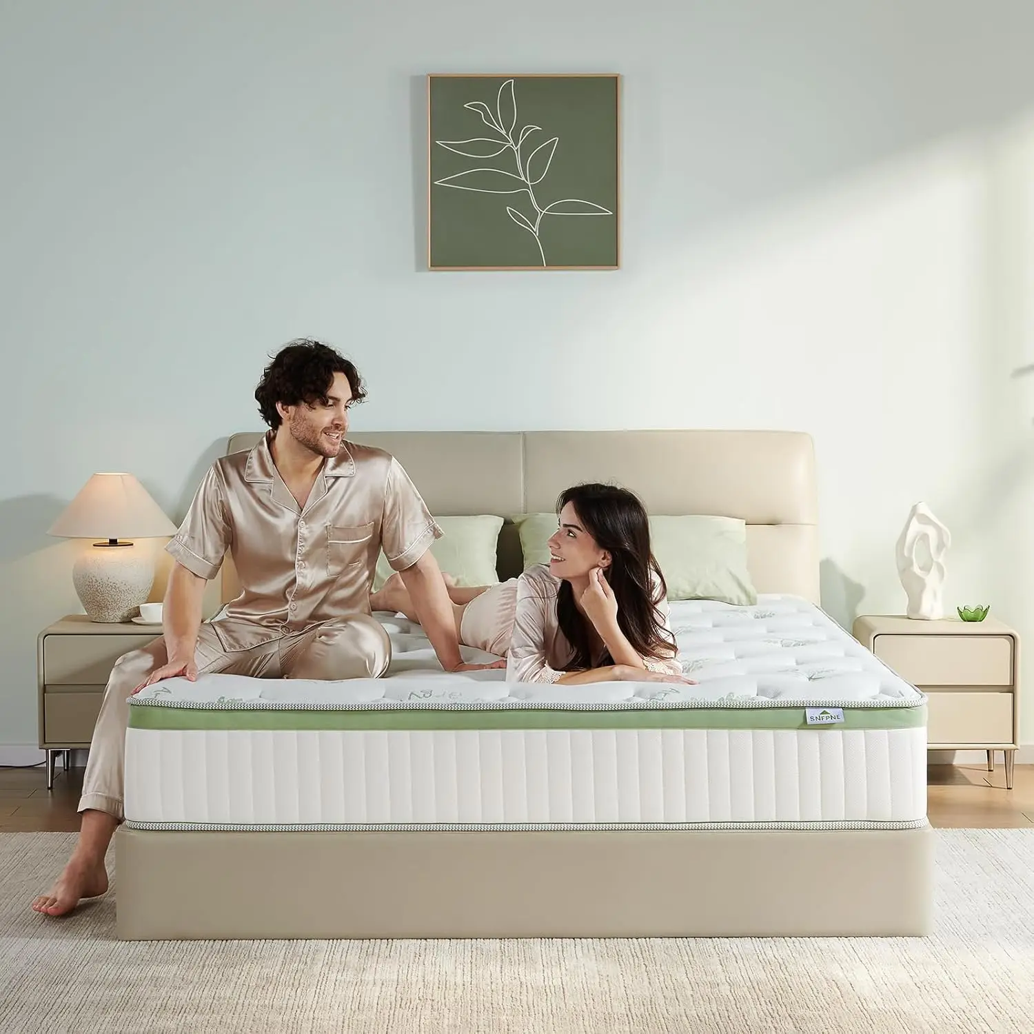 10-Inch Full Mattress with Memory Foam and Pocket Springs - Cooling, Motion Isolation, Pressure Relief