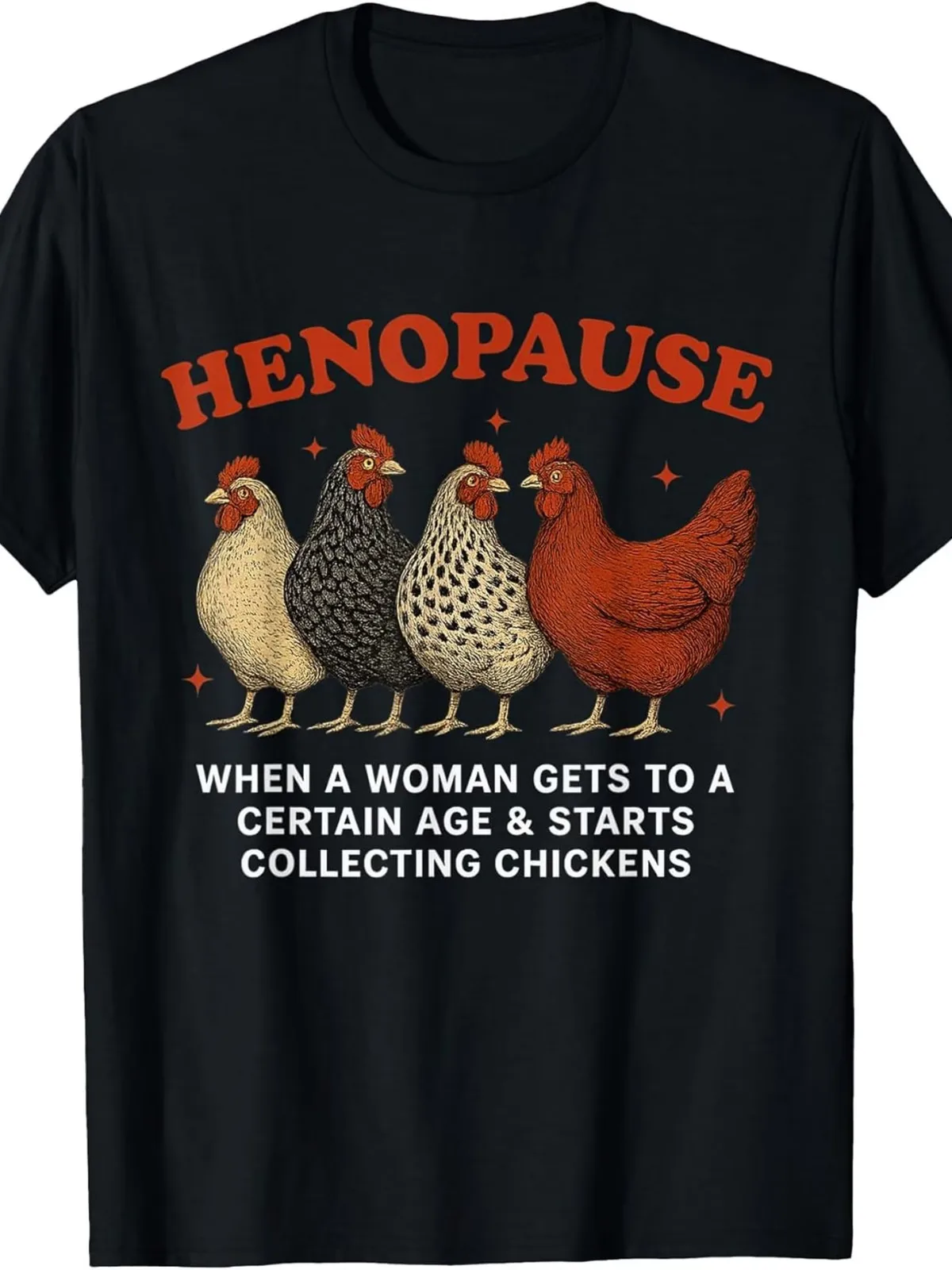 Camiseta para amantes de las gallinas de la granja, divertida, con diseño de mujer en la menopausia recogiendo pollos. JPG Same St