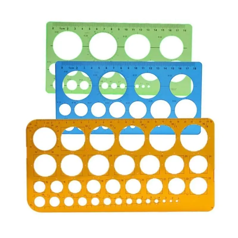 R53C Circles Ruler Circles Geometric Stencil Rulers Circles Template Measuring Ruler Circles Stencils