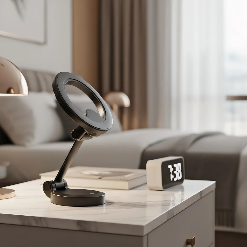 Universal Magnetic Car Mount Foldable, 360° Adjustable Alloy Holder for Most Smartphones with Magnetic Case