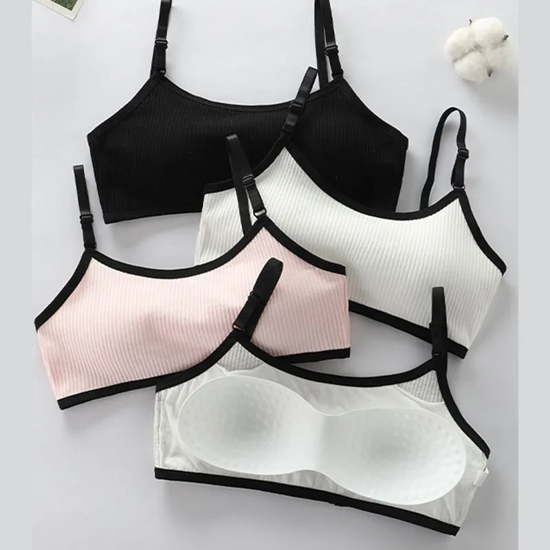 8-16 Years Teens Seamless Sport Underwear Teenage No Underwire Training Bras Girl's Sport Bras School Girl Soft Small Size Bra