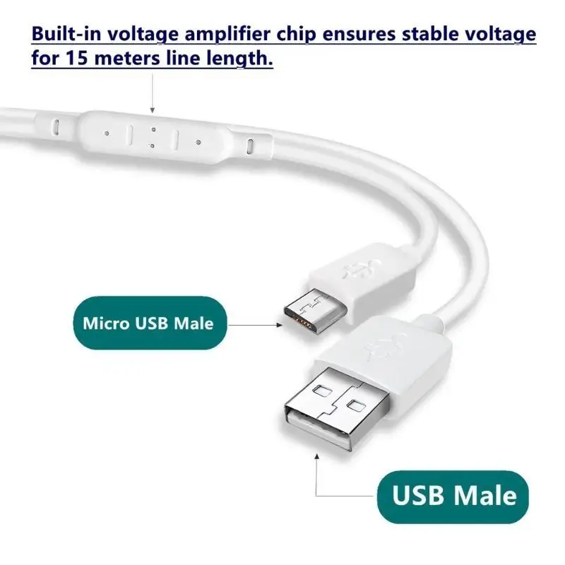 96GE USB مرنة إلى كبل شحن USB Micro للكاميرا / الجوال / الجهاز اللوحي ملحق