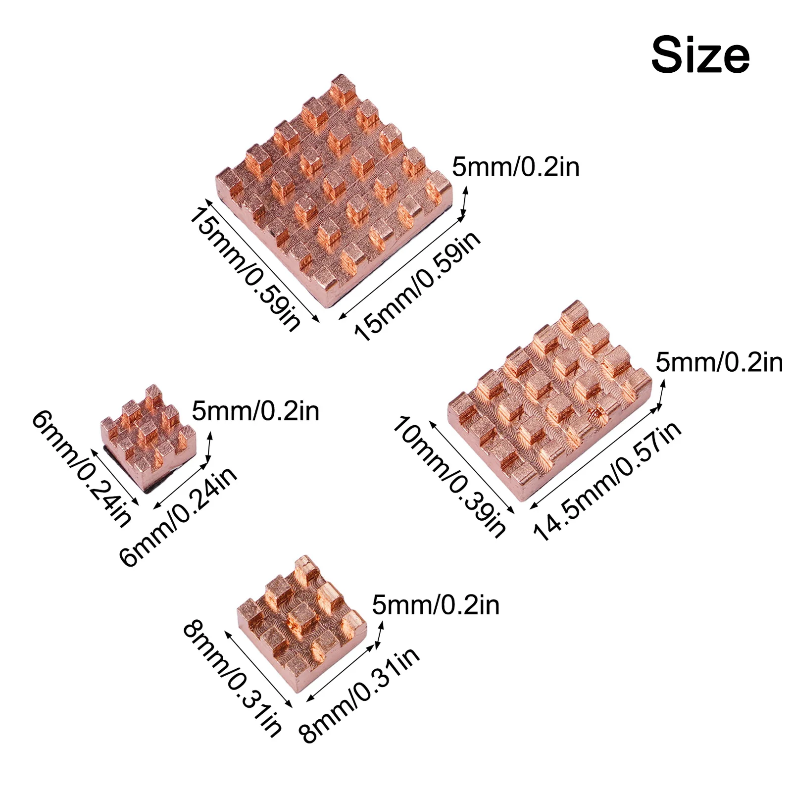 

Enhance Your For Raspberry Pi Experience with This Twenty Piece Pure Copper Heatsink Set for Optimal For Cooling