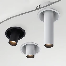Dimmable Long Tube COB LED Ceiling Lights Recessed LED Downlights Spotlight 10W 12W 110~240V Kitchen Bedroom Background Lighting
