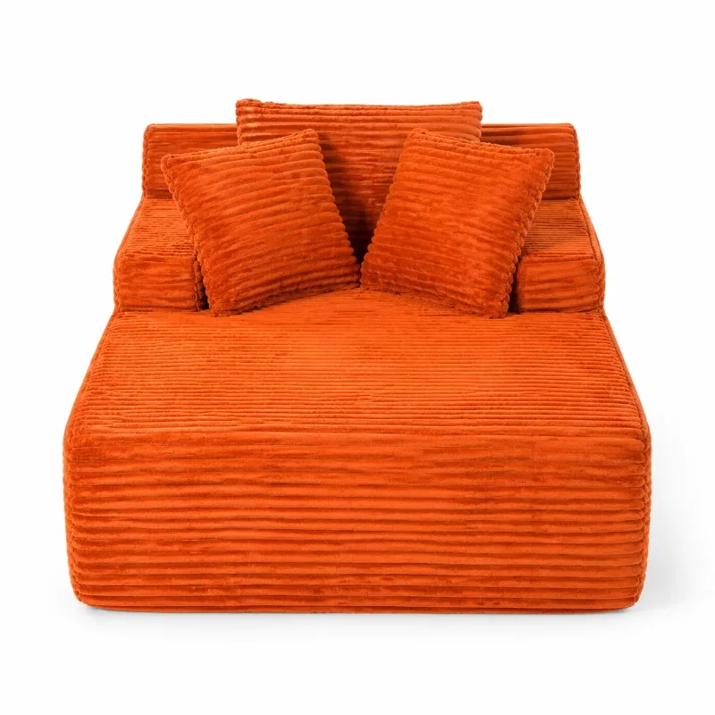 Faux fur recliner, boneless sofa bed with pillows, cloud sofa, no assembly required