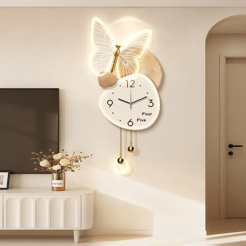 Nordic Fashion Wall Clocks Living Room Modern Minimalist Aesthetic Wall Clocks Chinese Style Creative Reloj Pared Wall Decor