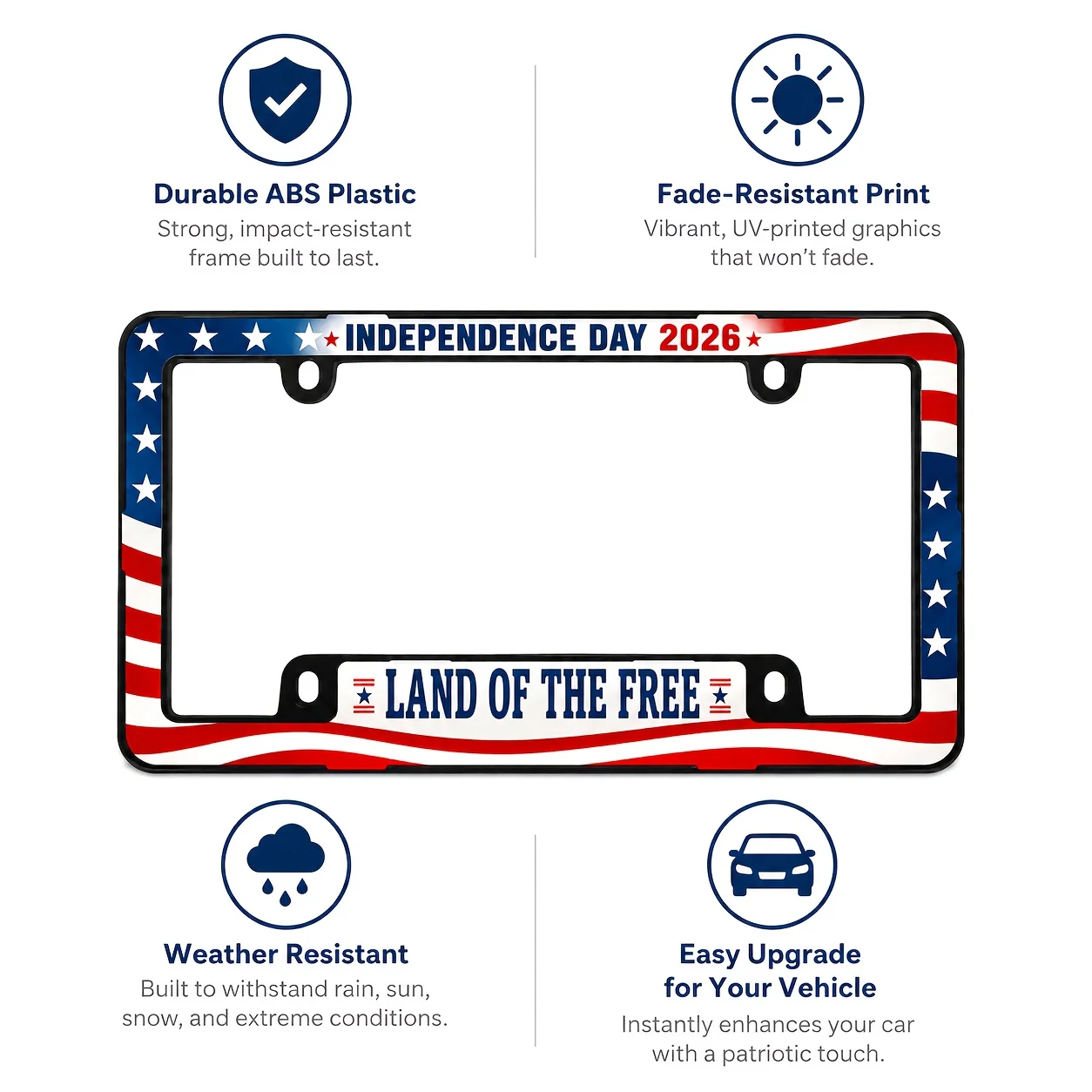 1pc Single Unit, 12.2 X 6.3inch Double-Layer UV License Plate Frame And Holder for US And Canada