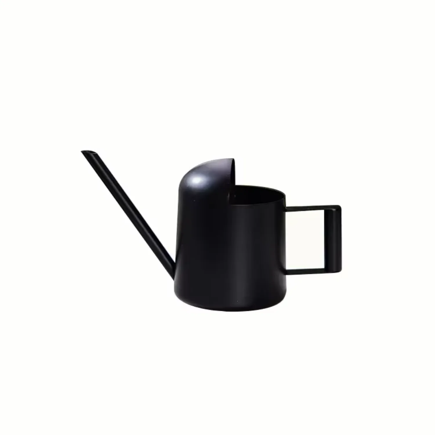 Watering Can Metal Long Mouth Black Watering Kettle Watering Can Gardening 300ML Stainless Steel