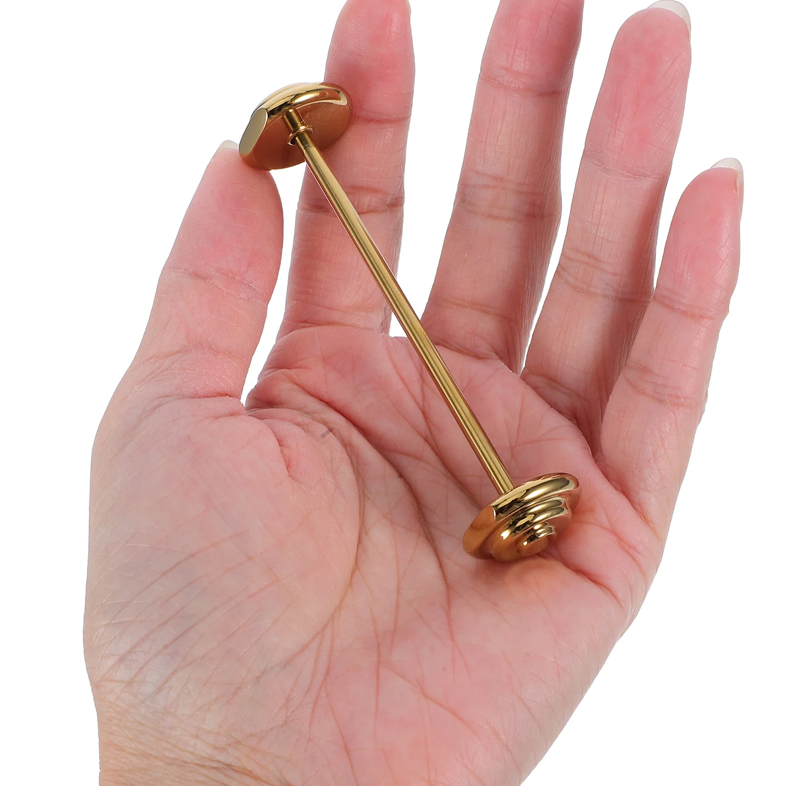 

Stainless Steel Gold Chopstick Rest Barbell Shaped Spoon Fork Holder Novelty Cutlery Stand Table Decoration for Kitchen Dining