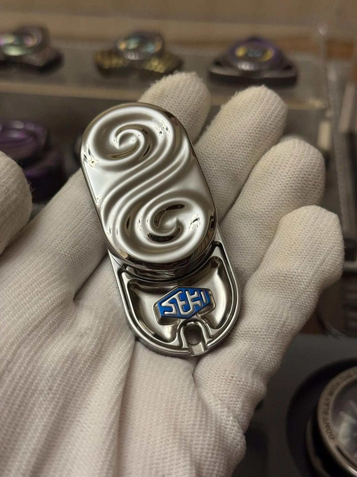 Used Edc [95 New] Seki Rain Wave Seki Patch, Mechanical Push Card Edc Decompression Toy
