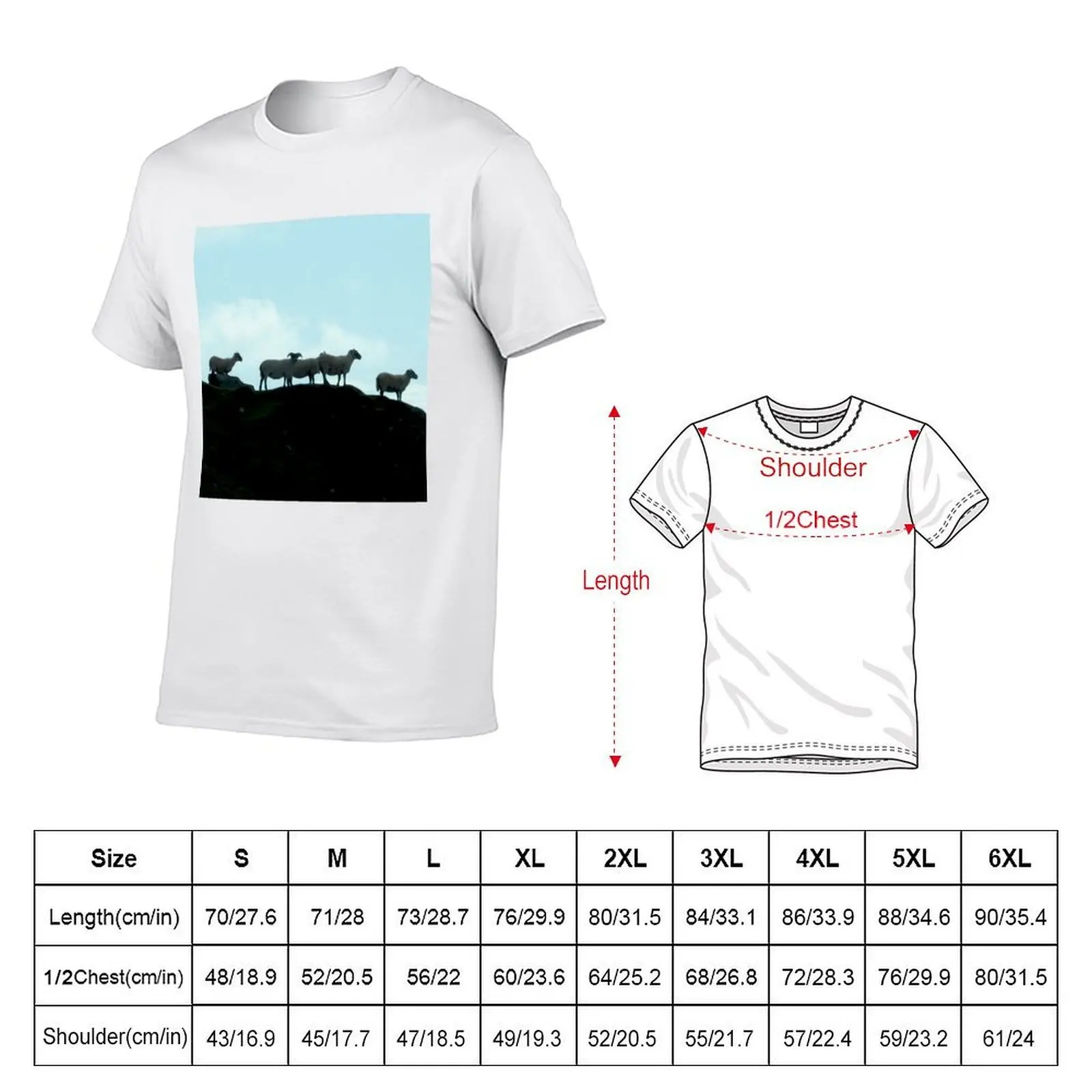 Galway Sheep On A Hill T-Shirt aesthetic clothes for a boy fitted t shirts for men